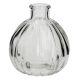 Mini-Vase Rillen, rund, 9 cm