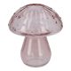 Glasvase Pilz, rund/rosa, 11 cm