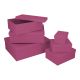 6er Set Geschenkkarton Uni, pink