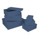 6er Set Geschenkkarton Uni, dunkelblau