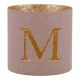 Teelichthalter Buchstabe, M/altrosa, 7.8 x 7.5 cm