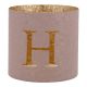 Teelichthalter Buchstabe, H/altrosa, 7.8 x 7.5 cm
