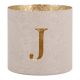 Teelichthalter Buchstabe, J/beige, 7.8 x 7.5 cm