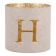 Teelichthalter Buchstabe, H/beige, 7.8 x 7.5 cm