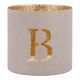 Teelichthalter Buchstabe, B/beige, 7.8 x 7.5 cm