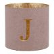 Teelichthalter Buchstabe, J/altrosa, 7.8 x 7.5 cm