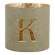 Teelichthalter Buchstabe, K/mint, 7.8 x 7.5 cm