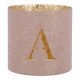 Teelichthalter Buchstabe, A/altrosa, 7.8 x 7.5 cm