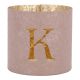 Teelichthalter Buchstabe, K/altrosa, 7.8 x 7.5 cm