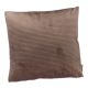 Kissen Samt-Rillen, dunkelbraun, 45 x 45 cm