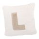 Kissen Buchstabe, L/creme, 30 x 30 cm