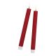 2er Set LED-Stabkerze Rustik/Timer, rot, 24.5 cm