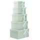 5er Set Geschenkkarton Schleife, mintgrün