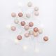 LED-Lichterkette Textilball, hellgrau/pink, 24er
