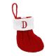 Nikolausstiefel Buchstabe, Strick, D, 18 cm