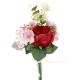 Strauß Rose/Eucalyptus, pink, 39 cm