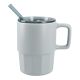 Henkelbecher mit Strohhalm, mint, 400 ml