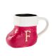 Becher Stiefel mit Buchstabe, F/rot, 400 ml