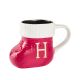 Becher Stiefel mit Buchstabe, H/rot, 400 ml