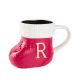Becher Stiefel mit Buchstabe, R/rot, 400 ml