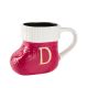 Becher Stiefel mit Buchstabe, D/rot, 400 ml