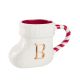 Becher Stiefel mit Buchstabe, B/weiß, 400 ml