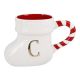 Becher Stiefel mit Buchstabe, C/weiß, 400 ml