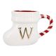Becher Stiefel mit Buchstabe, W/weiß, 400 ml