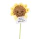 Häkel-Sonnenblume mit Spruch, Schön, 32 cm