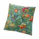 Kissen Blumen, türkis, 60 cm