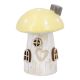 Deko-Haus Pilz mit Punkten, gelb/rund, 6 cm