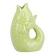 Vase Fisch, hellgrün, 14.5 cm