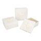 3er Set Geschenkkarton Schleife, offwhite