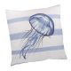 Kissen Meerestiere, Qualle/blau, 45 x 45 cm