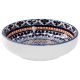Schale China, flach, blau/orange, 12 cm