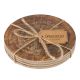 4er Set Untersetzer Baumstamm, dunkelbraun/rund, 10 cm