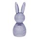 Deko-Hase Rillen, helllila, 16.5 cm