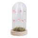 LED-Glocke Blumen, rosa, 18 cm