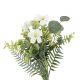 Strauß Wachsblume/Farn, weiß, 37 cm