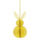 Anhänger Wabe, Hase/hellgelb/Ornament, 10 cm
