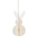 Anhänger Wabe, Hase/offwhite/Ornament, 10 cm