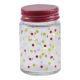 Deko-Glas mit LED-Beleuchtung, Punkte/pink, 4.7 x 7.3 cm