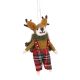 Anhänger Weihnachtstier, Rentier/Hose, 14 cm