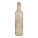 Vorratsflasche Korken, Relief/Rillen/Punkte/braun, 500 ml