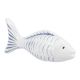 Deko-Fisch, geriffelt/weiß, 11.5 x 5 cm