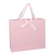 Geschenktüte Uni mit Schleife, rosa, 36 x 31 cm