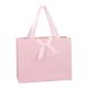 Geschenktüte Uni mit Schleife, rosa, 25 x 20 cm