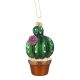 Anhänger Fancy, bunt, Kaktus/Blume, 11 cm
