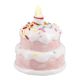 LED-Torte Geburtstag, rosa, 9 cm