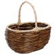 Henkelkorb Flecht, klein, braun, 13 x 9 cm